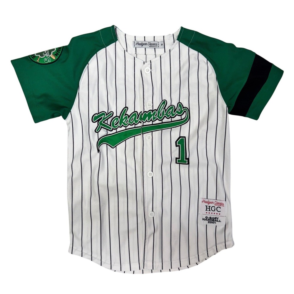 Headgear Classics Kids‎ Kekambas G-Baby Hardball 2001 Baseball Jersey Green M